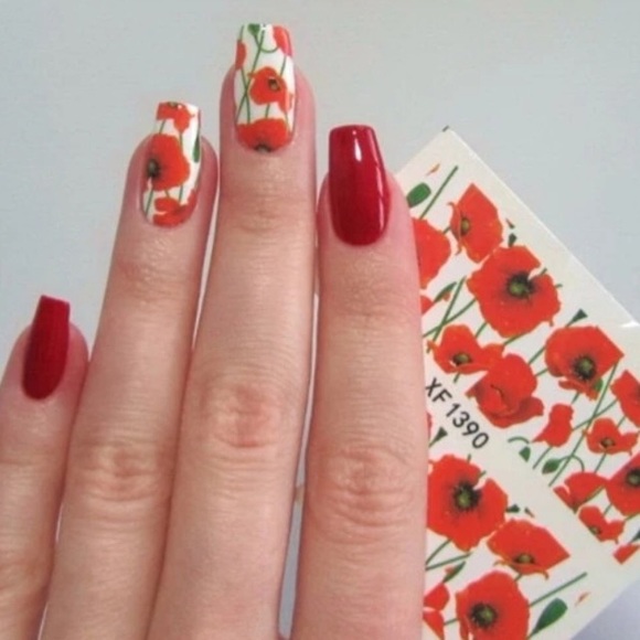 3 for $12 Nail Art Waterslide Tattoo Pink floral - Picture 3 of 7